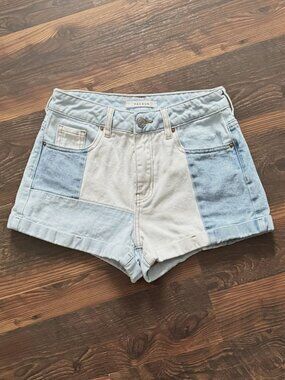 PacSun Hopper Patch Denim Mom Shorts